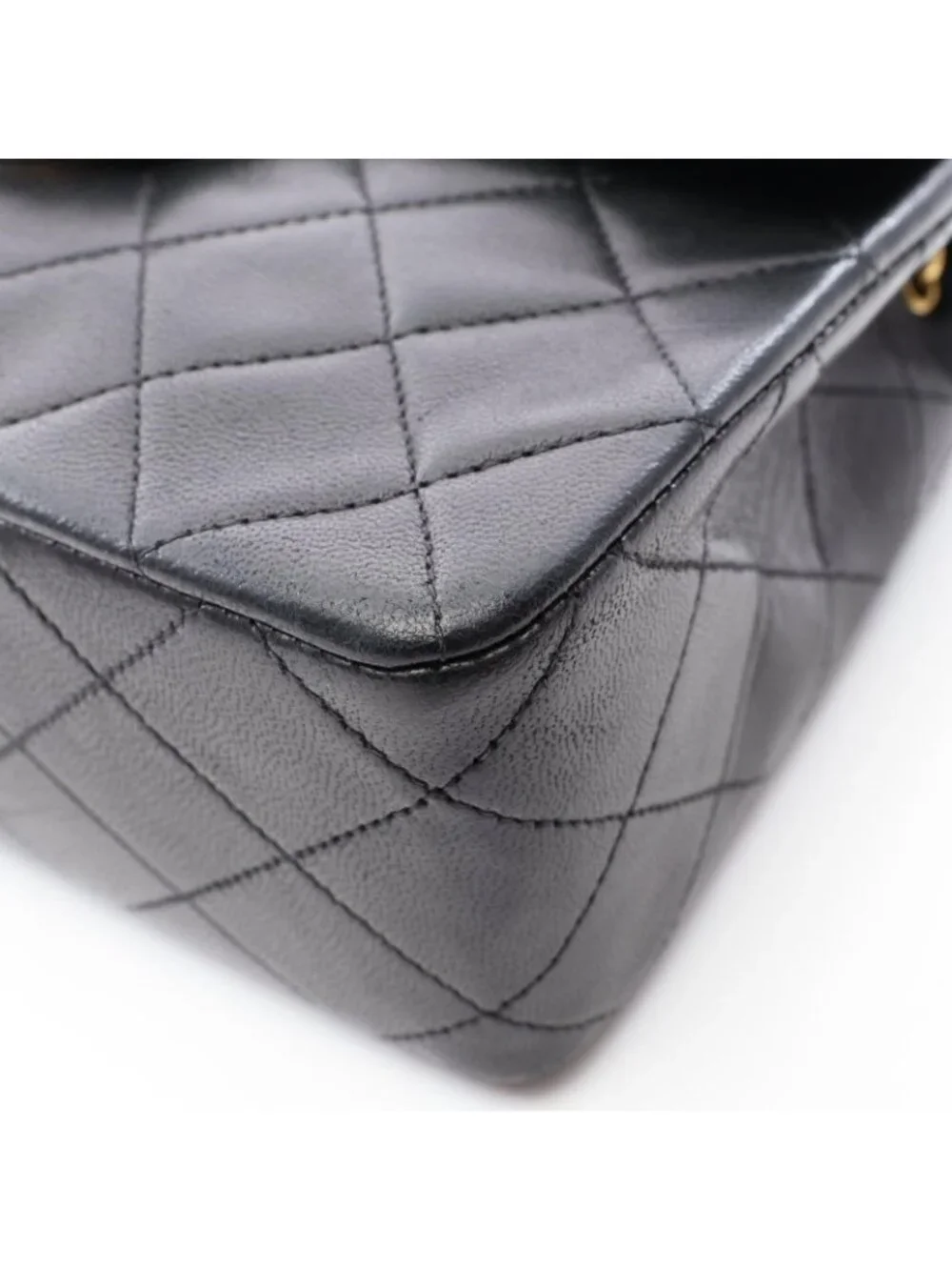 Chanel Shoulder Bag Mini Quilted 20 Black Lambskin Chain